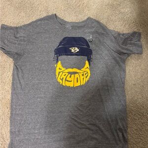 Fanatics Nashville Preda Gray Playoff Graphic Tee